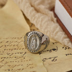 Bold Our Lady Cross Signet Ring: Anchor Your Heart in Marian Faith