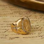 Bold Our Lady Cross Signet Ring: Anchor Your Heart in Marian Faith