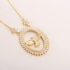 Dove Oval CZ Pendant Necklace: Emblem of Divine Peace & Holy Spirit
