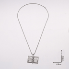 Turnable Holy Bible Pendant Christian Necklace