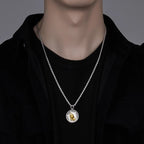 Cubic Praying Hands Charm Necklace