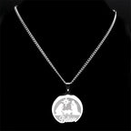 Silver Nativity Believe Christmas Gift Necklace