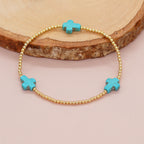 Original Design Turquoise Cross Beads Bracelet