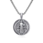 Saint Benedict Vintage Catholic Pendant Necklace: Amulet Jewelry for Prayer