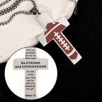 Sport Style Football Pray for Blessings Cross Necklace