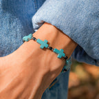 Crucifix Prayer Beaded Turquoise Bracelet