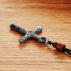 Minimalist Style Heavy Metal Cracked Cross Necklace
