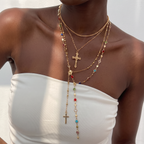 Layered Cross Necklace Set: Multistrand Faith & Fashion-Forward Expression