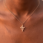Modern Crowned in Faith Cross Necklace, Earrings