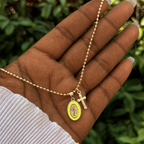 Dual-Faith Our Lady & Cross Necklace: Steady Companion for Daily Belief