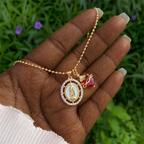 Our Lady & Sacred Heart Necklace in 6 Styles: Elegant Faith-Infused Jewelry