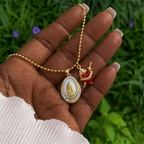 Our Lady & Sacred Heart Necklace in 6 Styles: Elegant Faith-Infused Jewelry