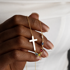 Biblical Birthstone Cross Necklace Religion Jewelry Gift
