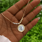 Sacred Heart/ St.Jude/ St. Benedict Pendant Necklace: Quiet Reminder of Their Steady Care
