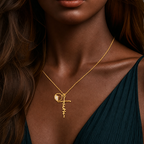 Faith Script Cross Mustard Seed Necklace: A Symbol of Mountain-Moving Belief