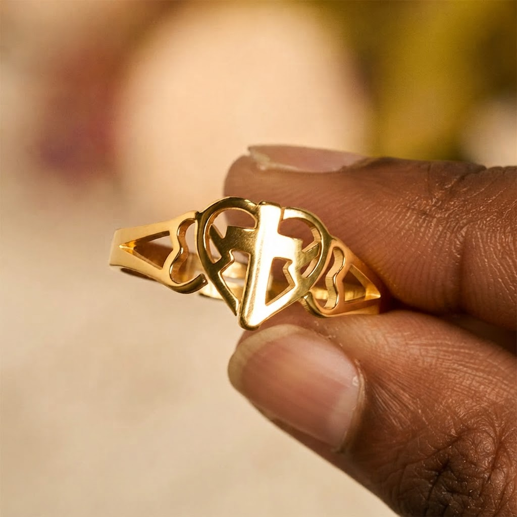 Timeless Heart Cross Adjustable Ring: A Gift Of Grace & Divine Intercession
