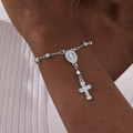 Our Lady & Crucifix Pendant Bracelet: Her Grace on Your Wrist