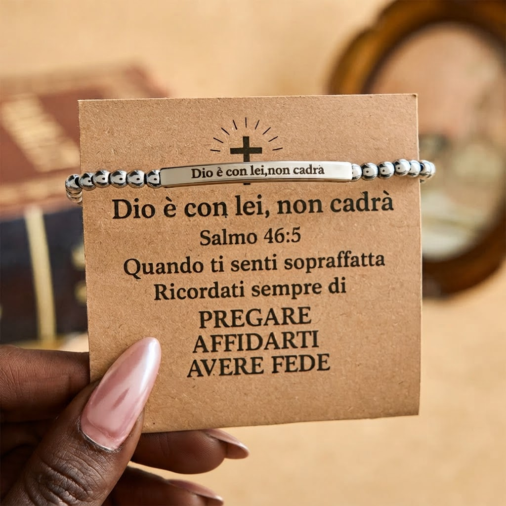 Matthew 19:26 & German Psalm 46:5 Bracelet: Quiet Reminder of Divine Presence