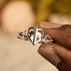 Timeless Heart Cross Adjustable Ring: A Gift Of Grace & Divine Intercession